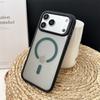 Ударопрочный Роскошный Матовый Магнитный Чехол для iPhone 17 Pro Max 17 Air 17 Pro Цветная Рамка Обложка для Беспроводной Зарядки Magsafe