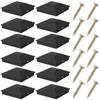 24PCS/12PCSWood Fence Post Caps with Screws Sturdy Waterproof Plastic Deck Post Caps with Frosted Protect Wood Post 2025