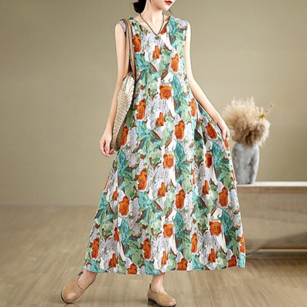 Helly Kongddang Sleeveless Dress Purslane 2 Types