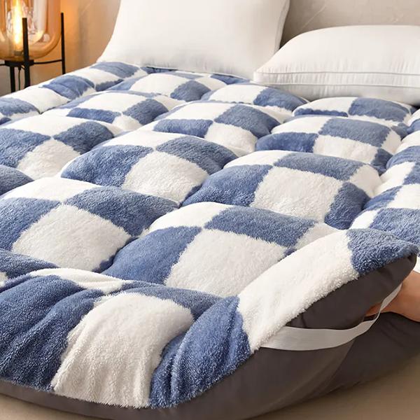 WTEMPO Клетчатый узор Высококачественный двусторонний матрас для четырех сезонов Складной толстый мягкий матрас Матрас для отеля, школы, общежития