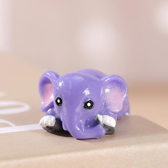 4 шт. с корзиной для растений, миниатюрный небьющийся слон, очаровательный сказочный садовый орнамент