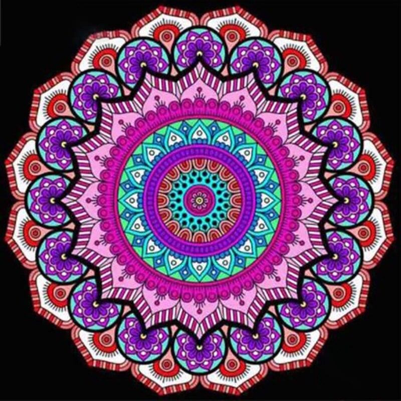 5D алмазная живопись Мандала цветы современный узор DIY полная круглая дрель вышивка крестиком Алмазная вышивка домашний декор подарок