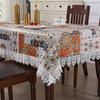 Новый стиль, универсальная скатерть для семейных отелей, обеденный стол, коврик для журнального столика, простая и персонализированная скатерть с кружевным краем