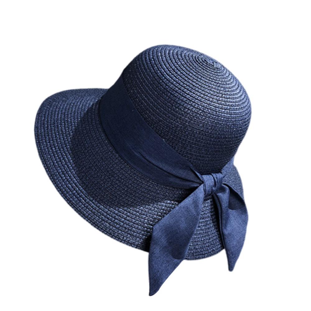 Fashion Sun Protection Summer Sun Hat Bowknot Breathable Beach Cap Casual Travel Bucket Hat for Women