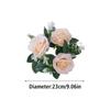 Artificial Rose Wreath for Candlestick Ornaments Silk Flower Garland Candle Holder Wreath Wedding Party Table Home Decoration