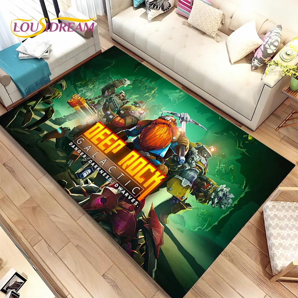 3D DRG Deep Rock Galactic Game Gamer Коврик, Коврик для гостиной Спальня Диван Коврик Украшение, детский нескользящий напольный коврик