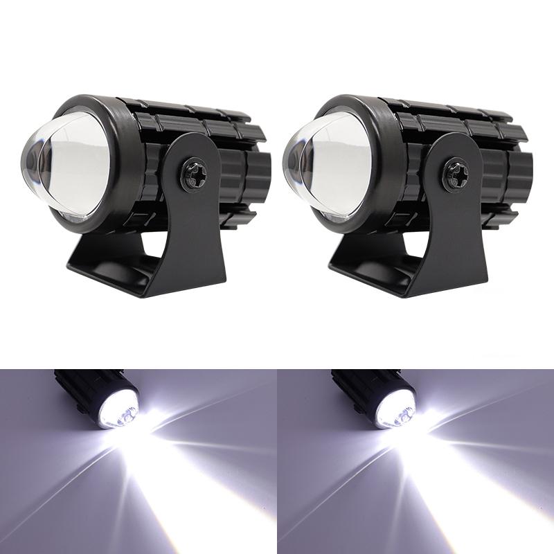 Мотоциклетная мини-фара дальнего света, универсальная двухцветная фара