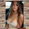 Винтажная пин-ап девушка Металлическое настенное искусство Готово к подвешиванию Декор для домашнего бара