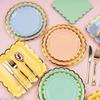10pcs/set Disposable Birthday Tableware Cup Paper Plate Straws Birthday Party Wedding Decoration Kids Baby Shower Party Supplies