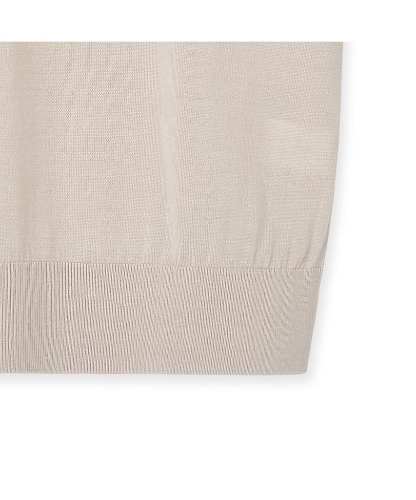 IOLO Silk Blended Half Polo_Pink Beige