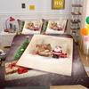 Рождественская цифровая печать 3D-печать полиэстеровая наволочка пододеяльник набор из двух или трех предметов