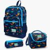 Детская школьная сумка из 3 предметов темно-синего цвета с рисунком динозавра SET0123115