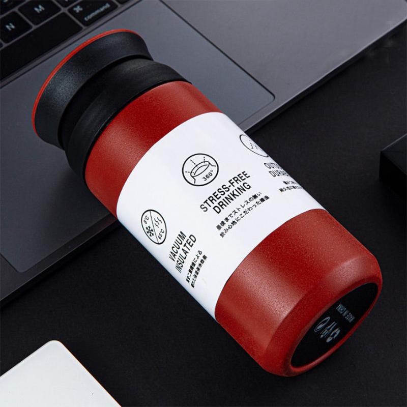 Простой матовый термос в японском стиле, чашка для воды, нержавеющая сталь 304, дорожная кружка, портативный термос, чашка-термос