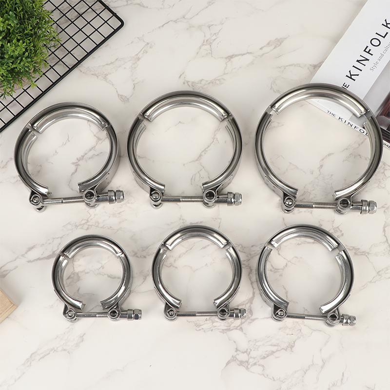 Нержавеющая сталь 304, 2-4 дюйма, быстросъемный V-образный зажим, зажим V-Band для турбо-выхлопной трубы, V-образный зажим, клипса