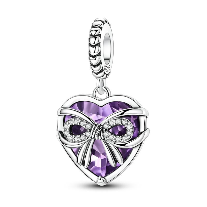 Оригинальные медные шармы-бусины Роза Сердце Крылья Бантик Шарм для браслета Подвеска Женщина Девушка Изысканные DIY Ювелирные изделия Подарок