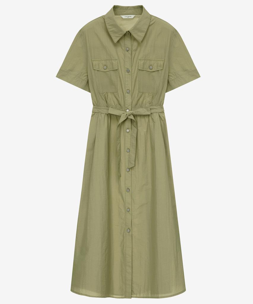 Mind Bridge Woman [W] Belted Shirt Long Dress - 2 Colors