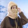 Женская зимняя шапка-балаклава с защитой лица, толстая, теплая, флисовая, ветрозащитная, для езды на велосипеде, регулируемая, полная
