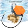 DN32 G1 1 4 Brass 3 Way Motorized Ball Electrical Valve for Air Conditioner DC24V