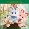 Plush Fox Fantasy Toy Soft Short Fur Stuffed Animal Doll For Kids Birthday Gift