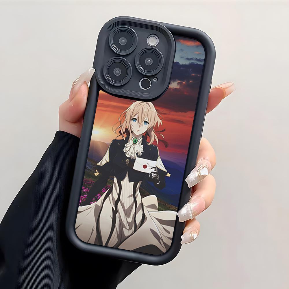 Чехол для телефона Аниме V-Violet Evergarden Для IPhone 17 Pro Max 15 Pro 16 14 Plus 12 13 Mini 11 Pro Ударопрочный чехол