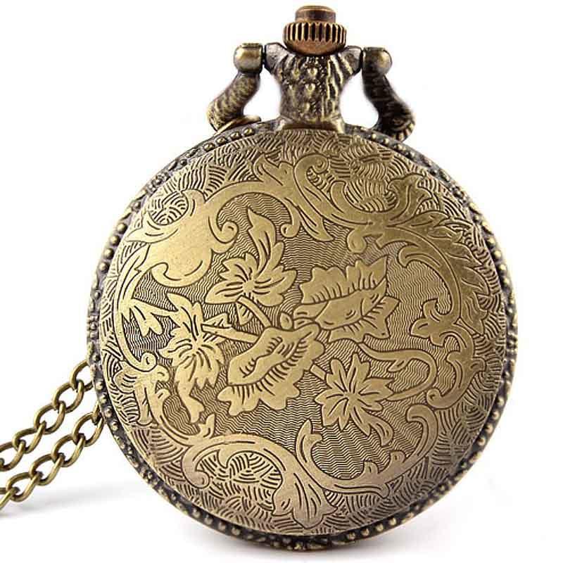 Men's Classic Steampunk Roman Dial Carp Men Pocket Watch with Chain