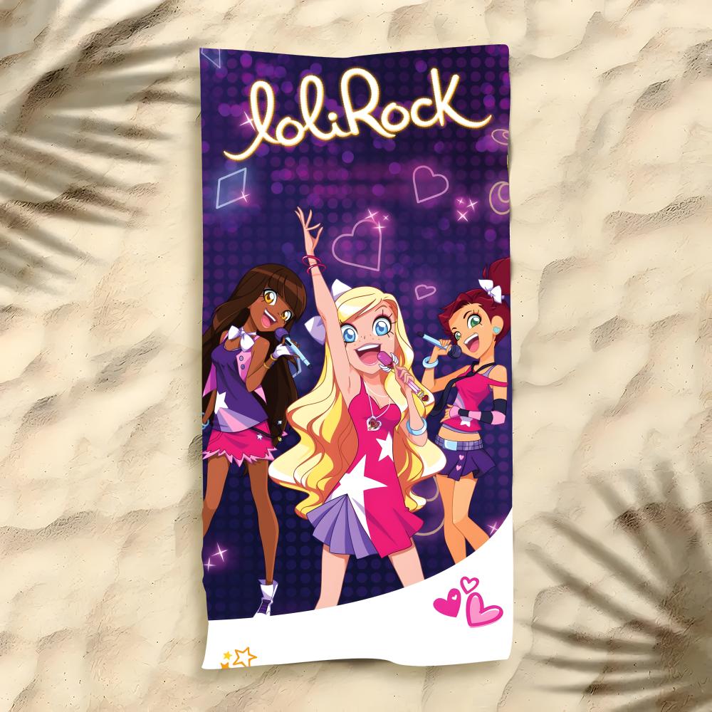 L-Lolirock Полотенце Полиэстер Пляжное Полотенце Быстросохнущее Без Песка Банное Полотенце Для Лета Бассейна Путешествий Отпуска