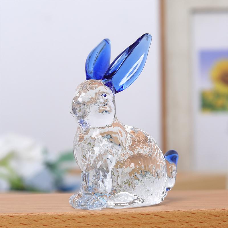 1 шт. настольное украшение милые хрустальные поделки домашнее украшение мини украшение креативный хрустальный кролик орнамент маленький 56x28x68 мм