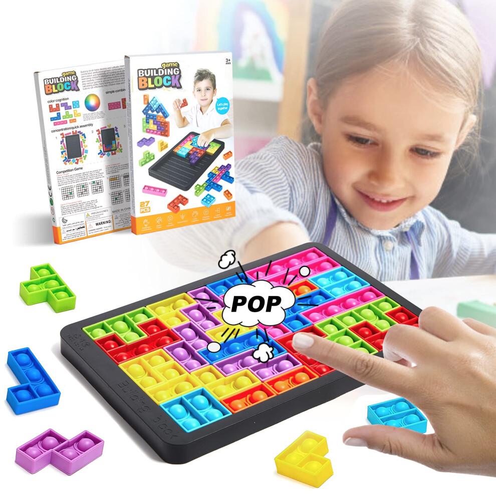 Pop It Fidget Toy with Dual Play Modes, Educational Sensory Puzzle for Kids and Adults Autism Relief
