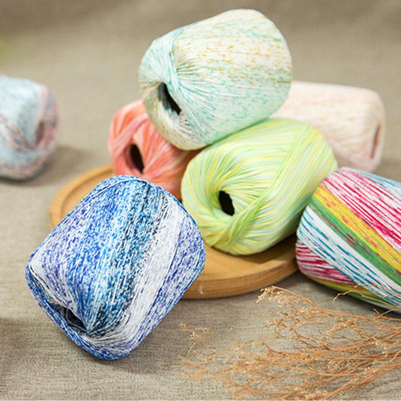 40g Hand Knitted Cotton Yarn Ball For Knitting Doll Hand Woven Crochet Cotton Yarn DIY Dyed Wool Yarn Handcraft Accessories