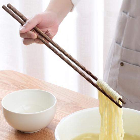 1 Pair Anti-scald Chopsticks Safe Wood Anti-slip Hot Pot Long Chop Sticks Home