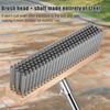 Floor Brush Stainless Steel Bristles Patio Concrete Stone Surfaces Cleaning Brush Versatile Outdoor Scrubbing Brush