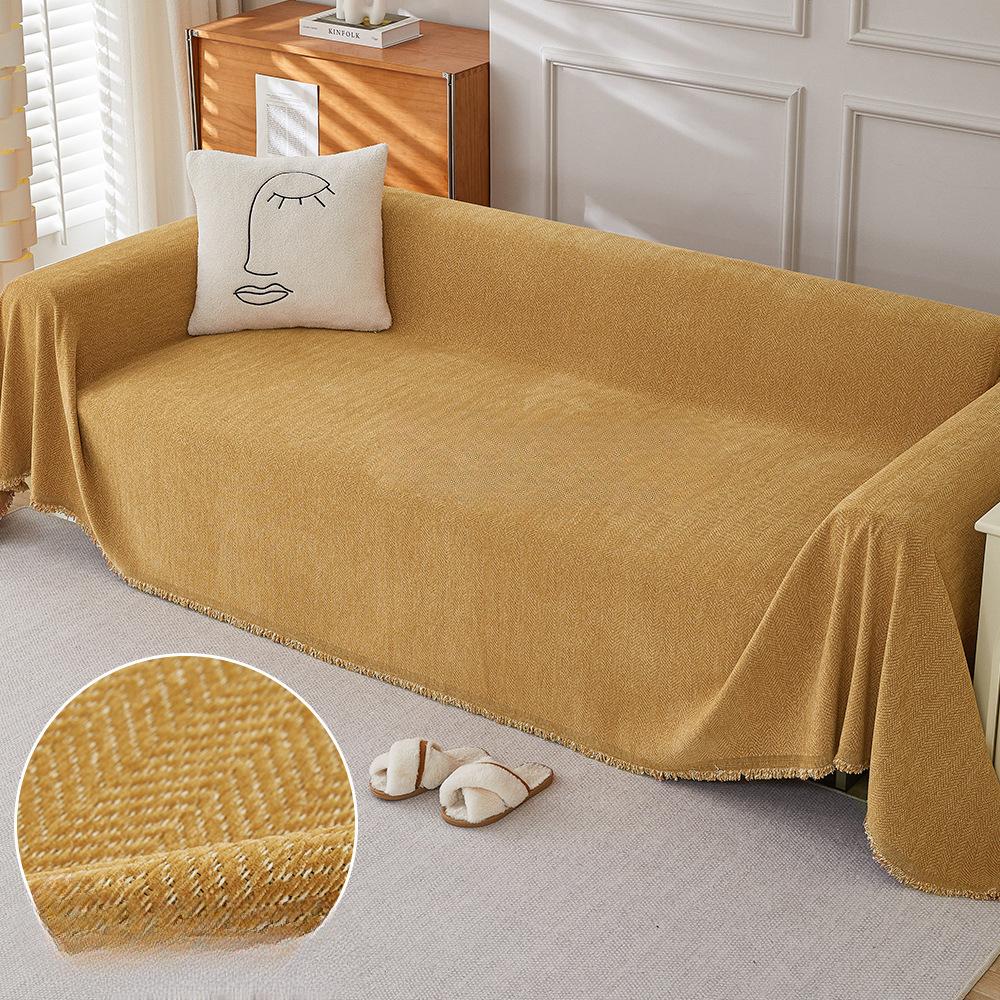 Herringbone Sofa Towel Cover Cloth Sofa Cushion Four Seasons Universal High-Grade Full Cover Universal Cover Blanket