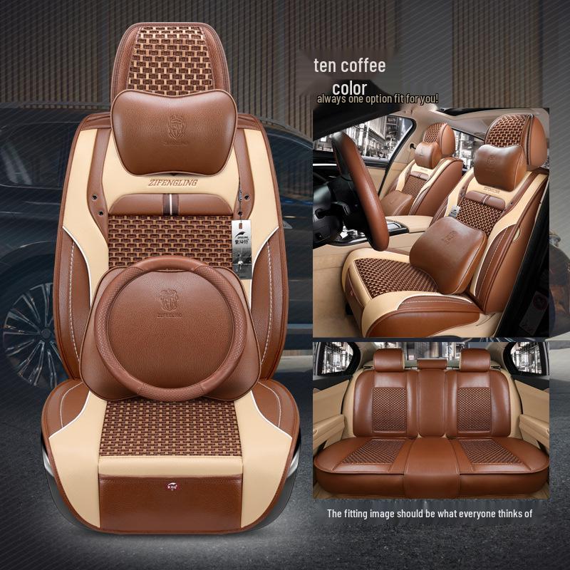 Четырехсезонная подушка на сиденье автомобиля из ледяного шелка для Emgrand Boyue Vision X3 X6 - мультяшный дизайн