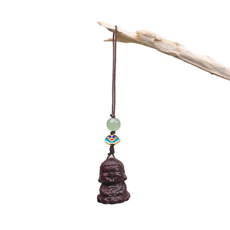 Подвеска со знаком зодиака из зеленого сандала: Резная деревянная цепочка для телефона и брелок-шарм