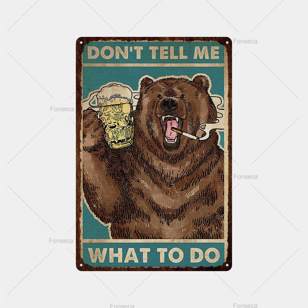 Вдохновляющий знак с изображением животных, металлический знак, винтажная жестяная вывеска, металлический винтажный бар, винтажный Настенный декор, бар, клуб, человек, пещера, металлический постер