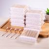 100 Pcs 100% Cotton Double-Tipped Cotton Buds Wooden Cotton Swab Ear Stick Ear Swab Daily Cleaning