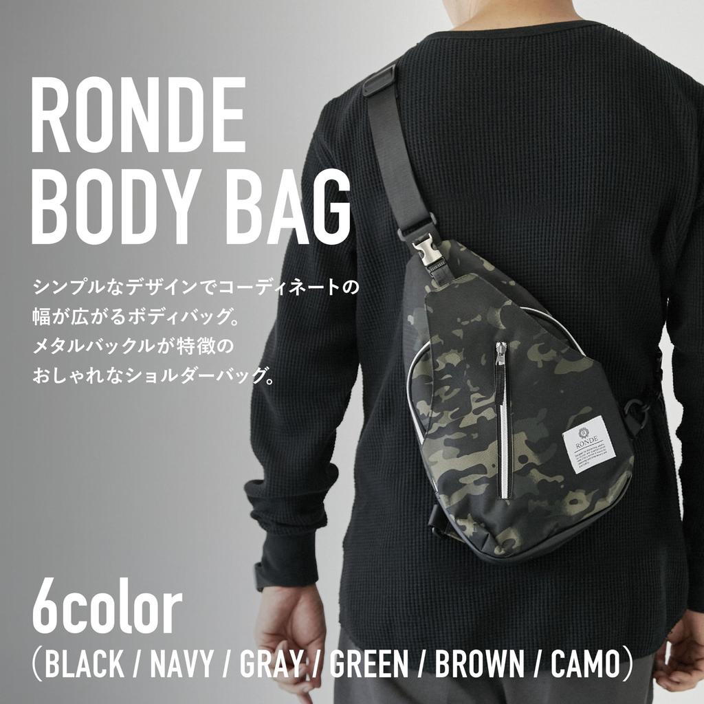 RONDE Crossbody Bag x Mesh Shoulder Body Sports Bag for Men [Fabric Back] Bag, Bag, One-Shoulder Bag,