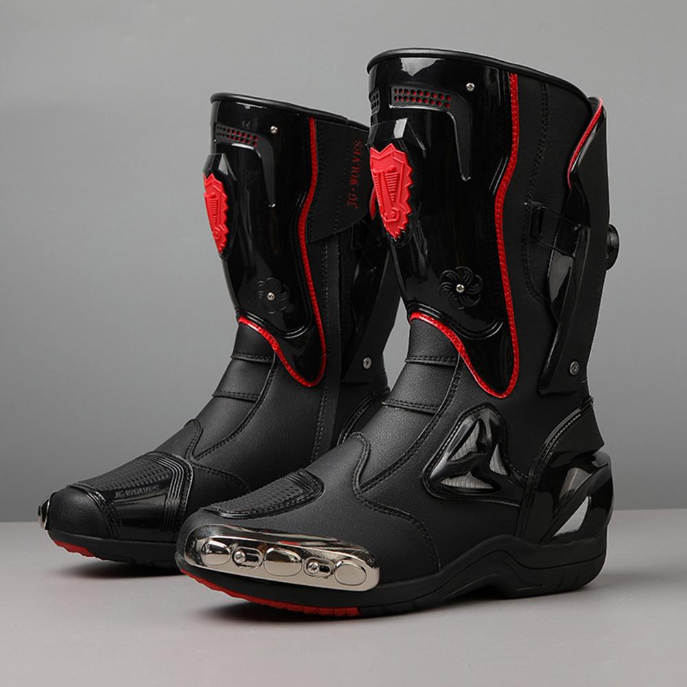 Ботинки для мотоциклистов Мужские дышащие ботинки для езды на мотоцикле на 4 сезона Ботинки для езды Укрепляют устойчивость Моторные лодки Повседневные