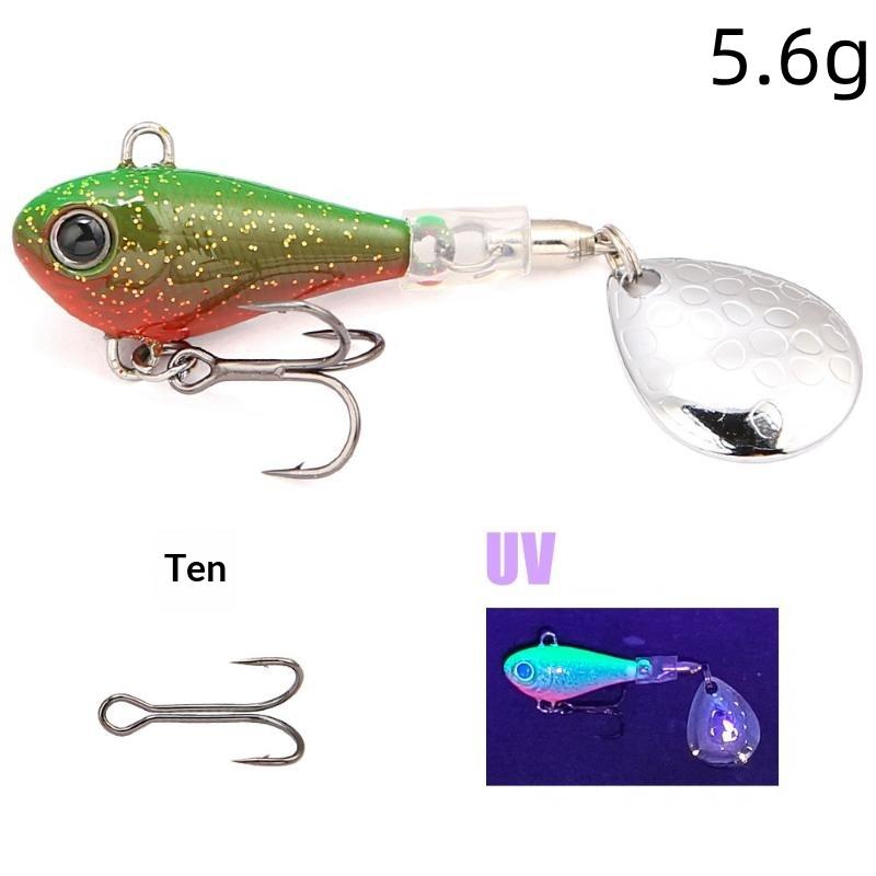 Spin Tail Spinner Fishing Lure 6/10/14g Hard Metal Blade Bait Lifelike Swimming Action for Bass Perch Pike Angling