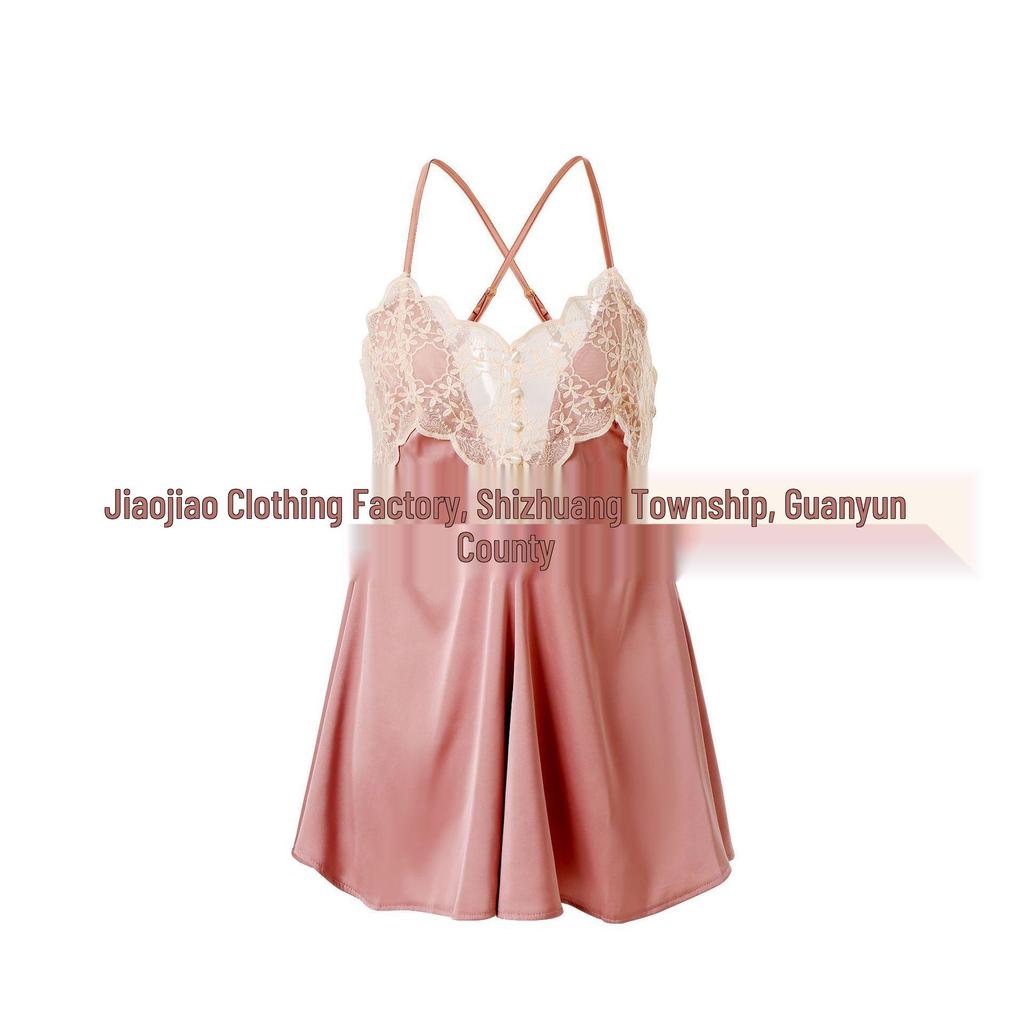 Кружевной Прозрачный Ночной Комплект Без Спины для Женщин