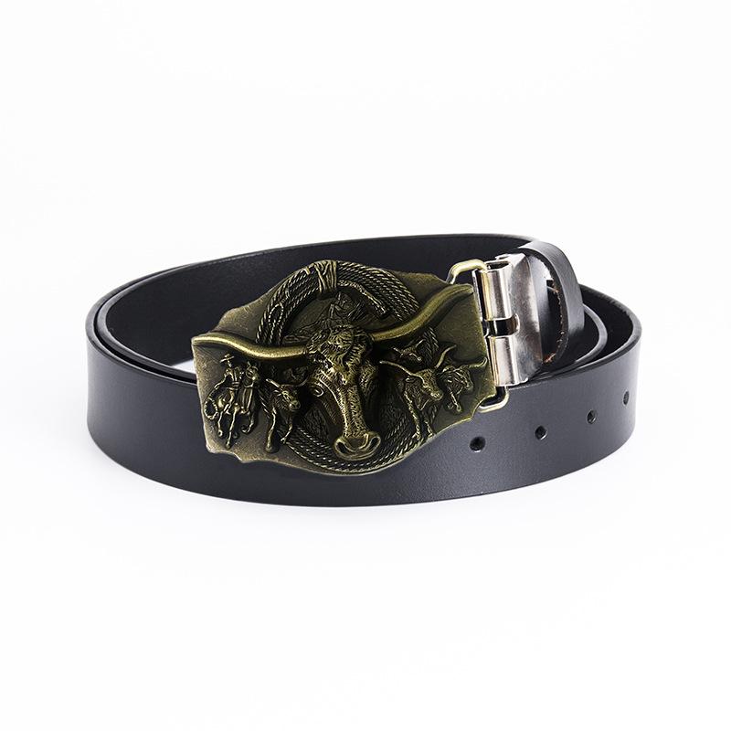 Ремень мужской литературный, однотонный, для среднего возраста, деловой, повседневный, с гладкой пряжкой, простой, персонализированный ремень