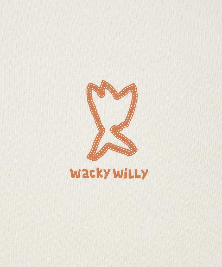 WACKY WILLY Kiki Color Block Stitch Sweatshirt Cream