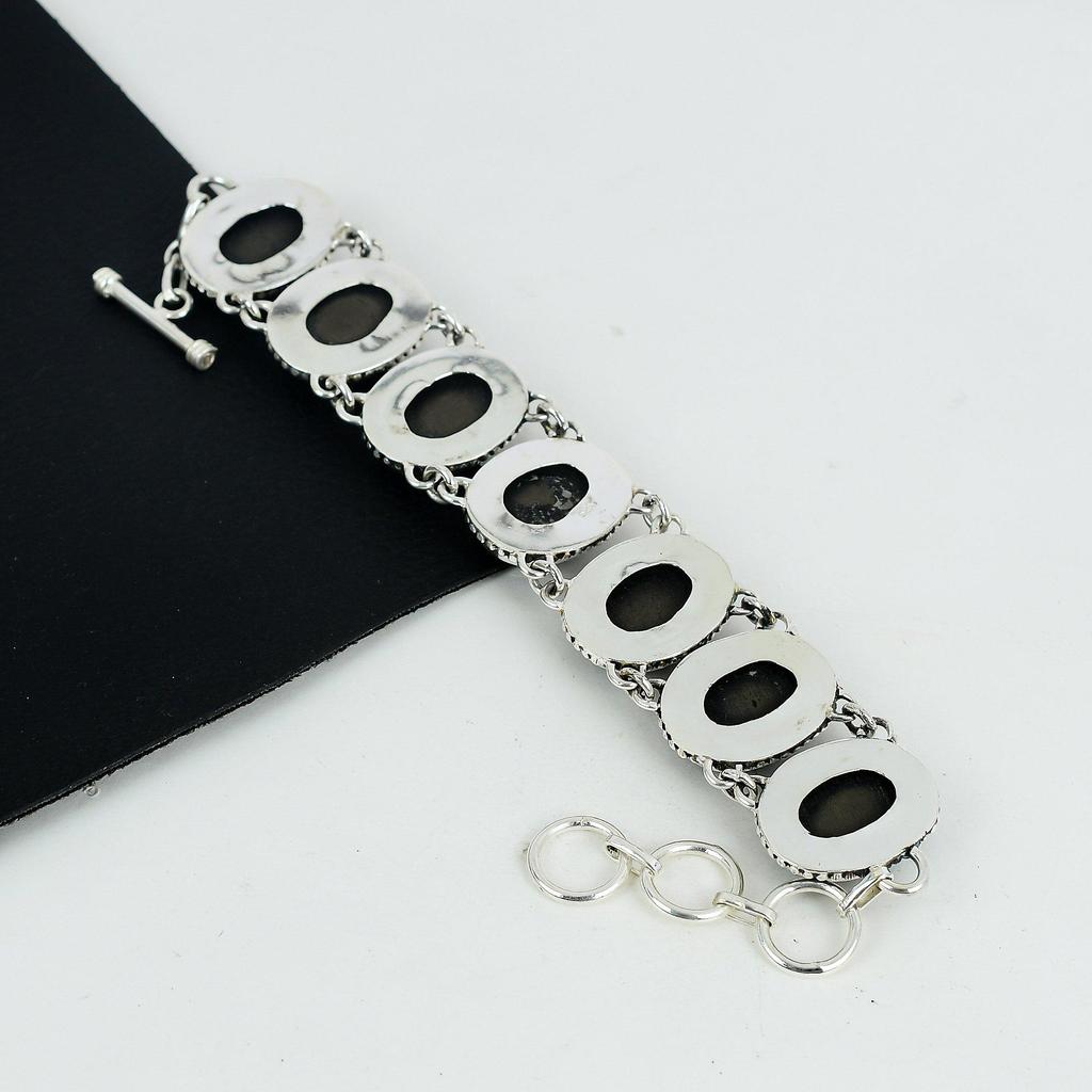 Dainy Black Onyx Gemstone Handmade 925 Sterling Silver Bracelet, Black Onyx Bracelet For Wife, Unisex Bracelet, Wadding Gift