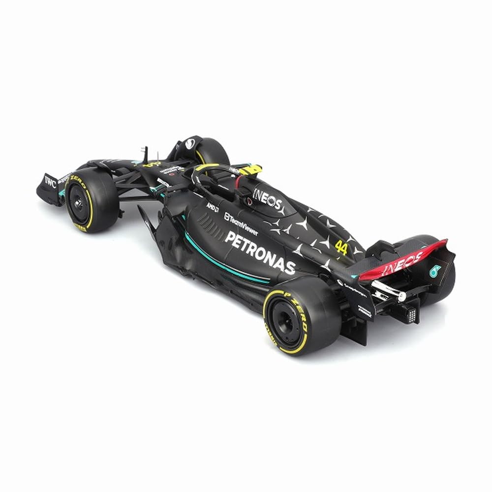 Bburago 1/24 Scale Mercedes-AMG Petronas F1 Team W14 (2023) E-Performance No. 44 with L. Hamilton Figure (Window Box) - Finished Model (BUR28037H)