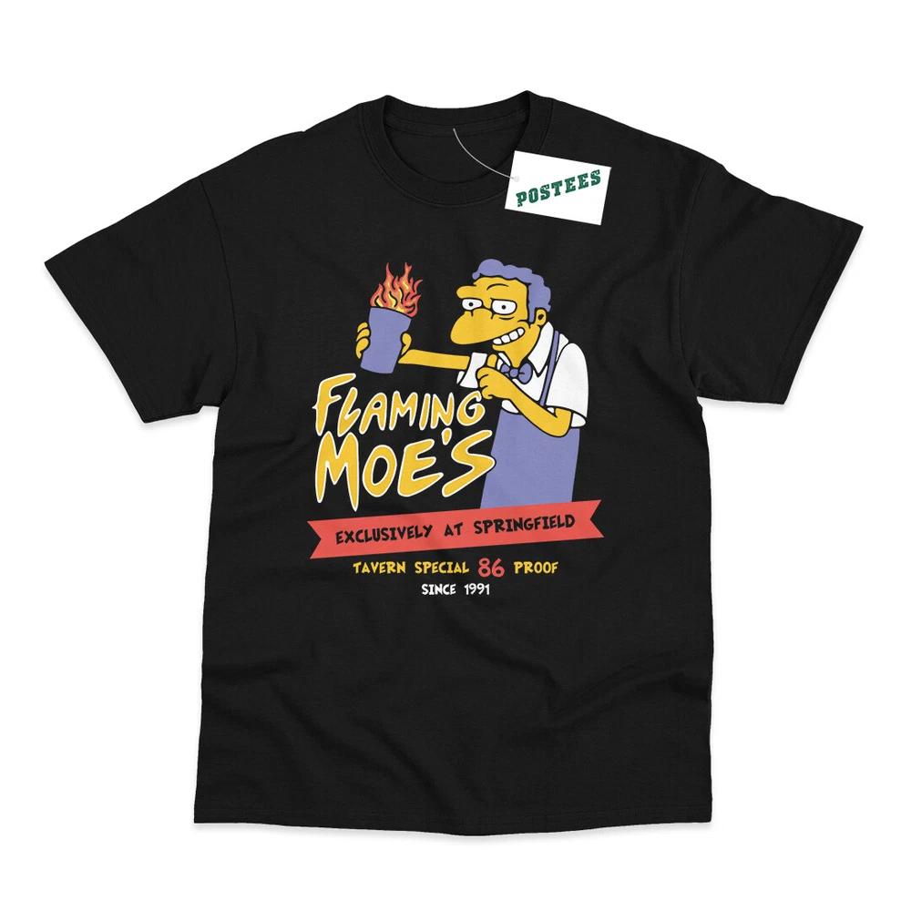 Flaming Moes Tavern Inspired By The Simpsons Direct To Garunisext Printed TShirt