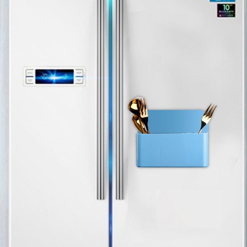 Магнитная коробка для хранения конфетного цвета, пластиковая доска, маркер, ручка, держатель для карандашей, контейнер для холодильника, домашний офисный органайзер для стола