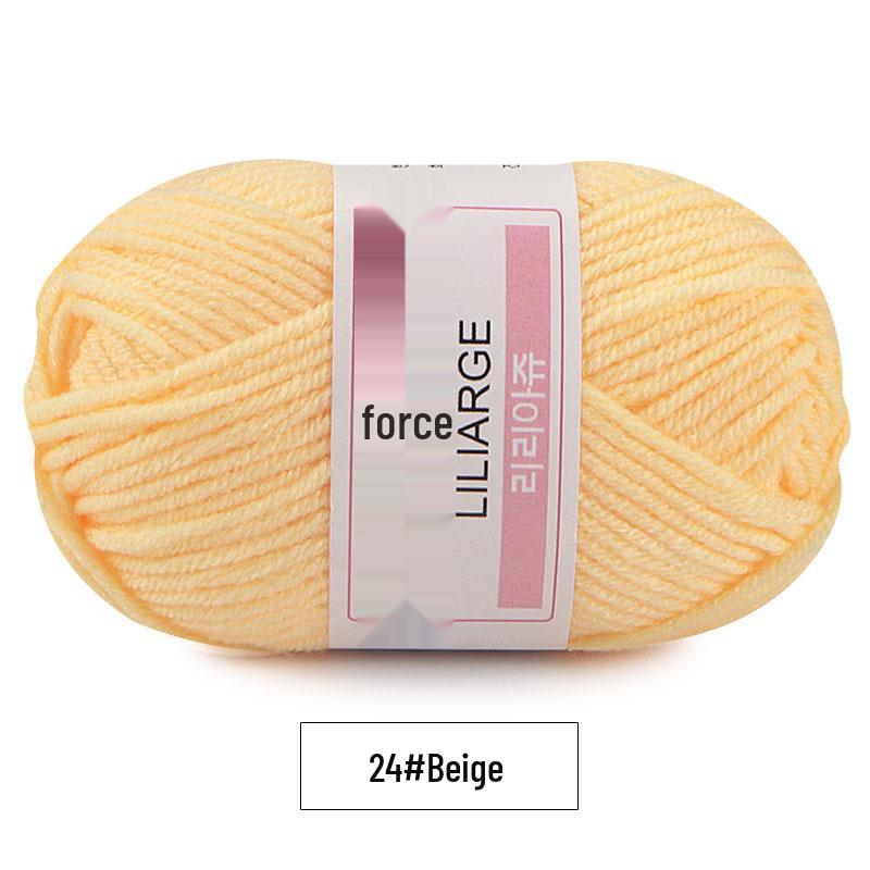 4-Strand Milk Cotton Baby Yarn for Doll, Crochet & Hand Knitting – Korean Infant Children’s Thread