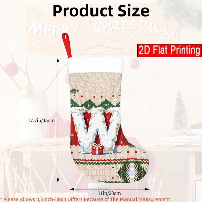 Christmas decoration fireplace hanging stocking 1pc Elegant Suitable for Fireplace and Tree Decorations - Christmas & Ha