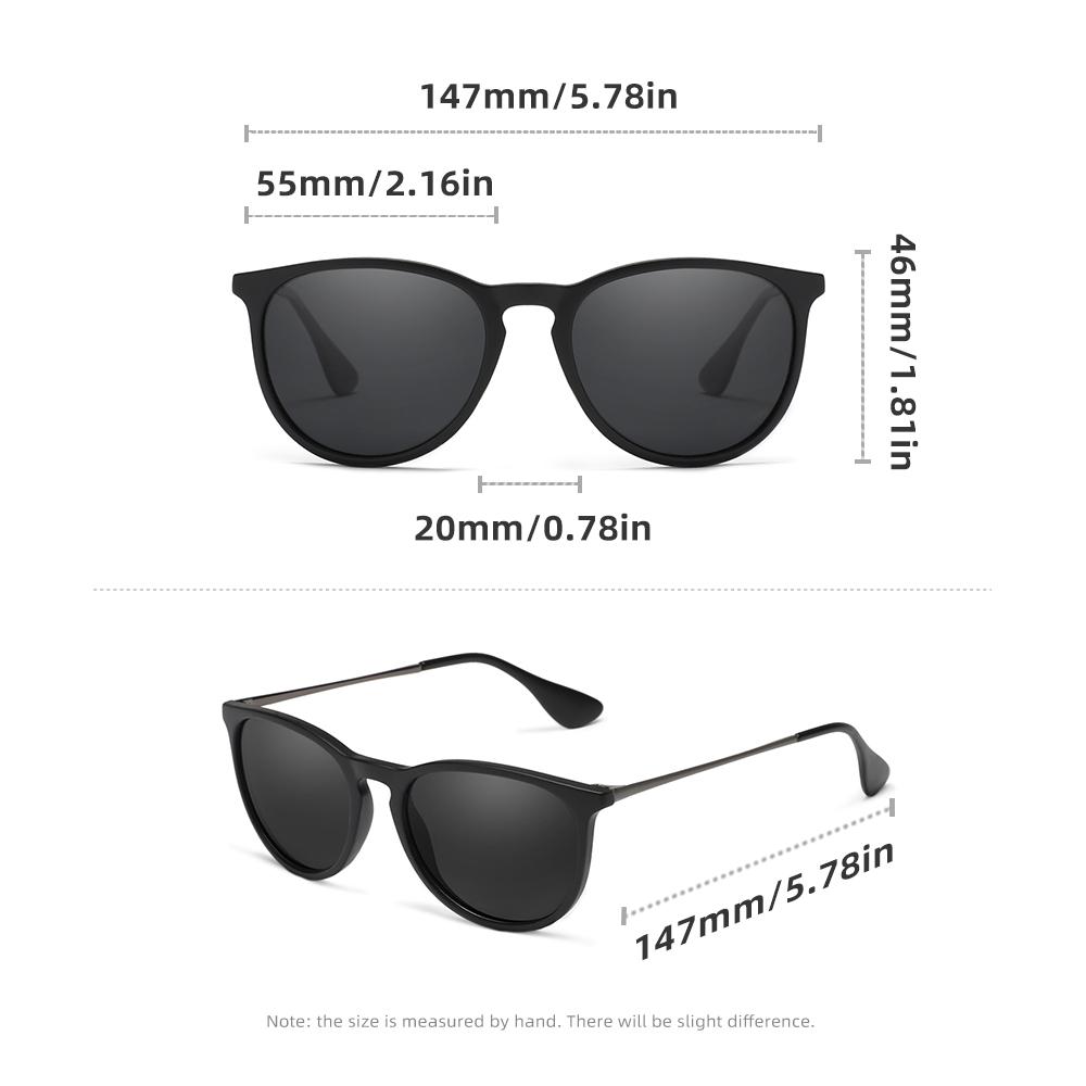 RBsunny Polarized Women Sunglasses Fashion Luxury Anti-UV400 Glasses Round Cat Eye Leopard Driving Ladies Shiopping Eyewear