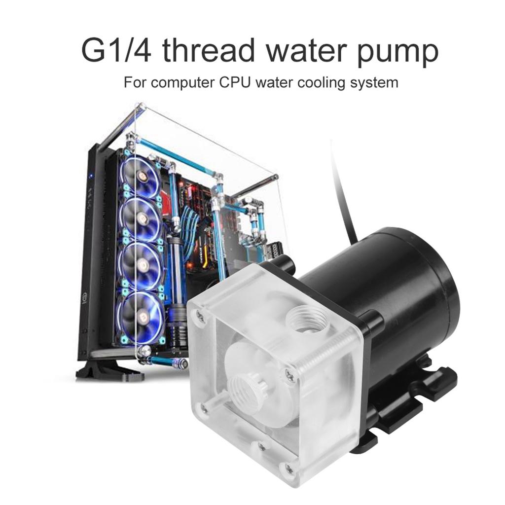 Noiseless CPU Water Bump Computer Water Cooling System Pump G1 4 Thread for PC 500L H